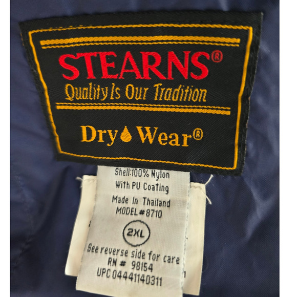 Stearns Dry Wear Packable Sealed Seams Hooded Rain Jacket Blue 2XL - Picture 4 of 6
